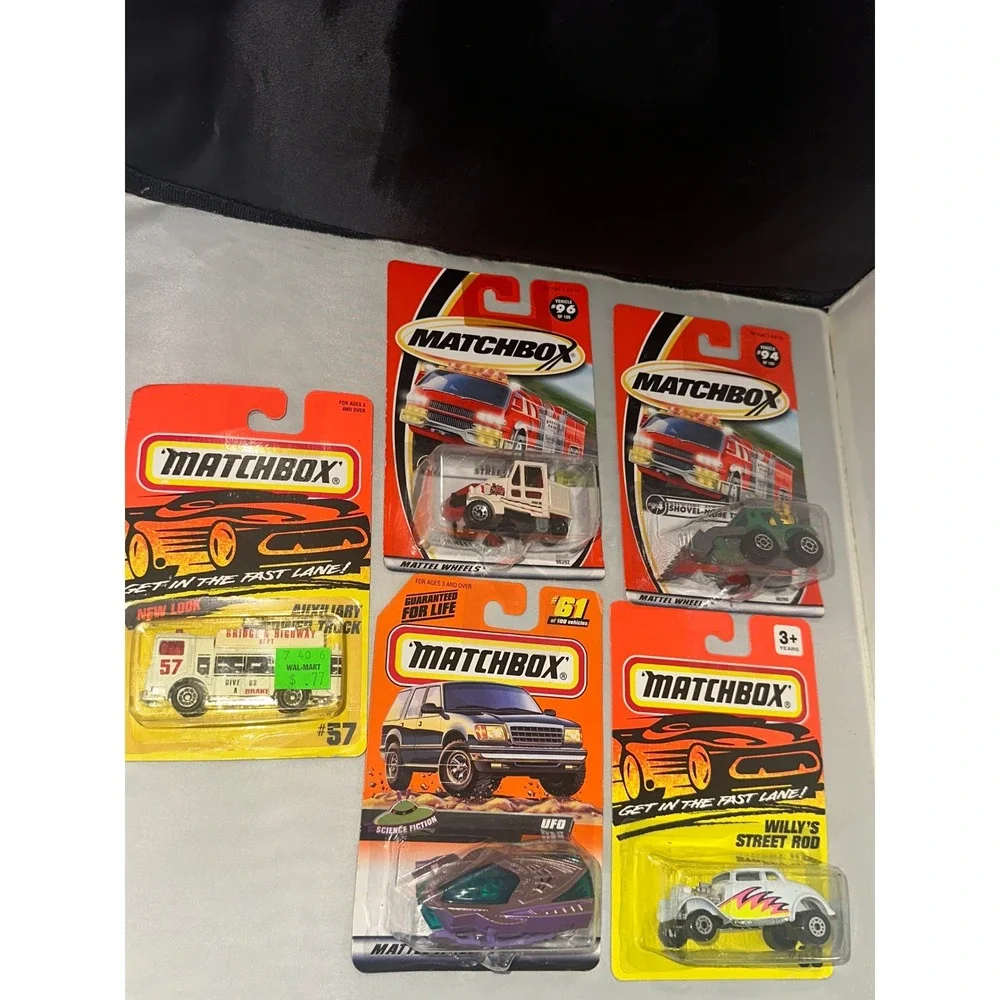 Vintage Matchbox Die-Cast Car Lot of 5 UFO Street Rod Tractor Power Truck New